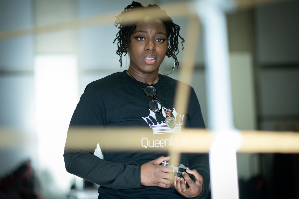 Aminita Francis (as Henrietta Lacks) in rehearsal 