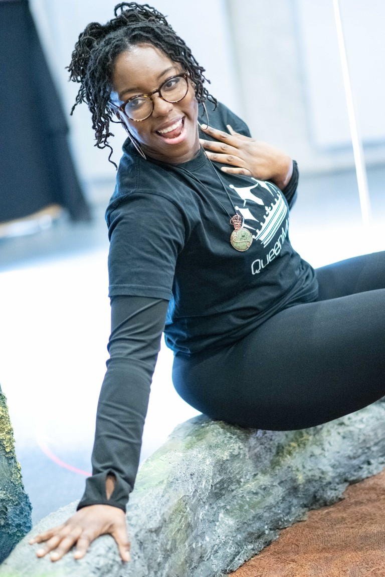 Aminita Francis (as Henrietta Lacks) in rehearsal 