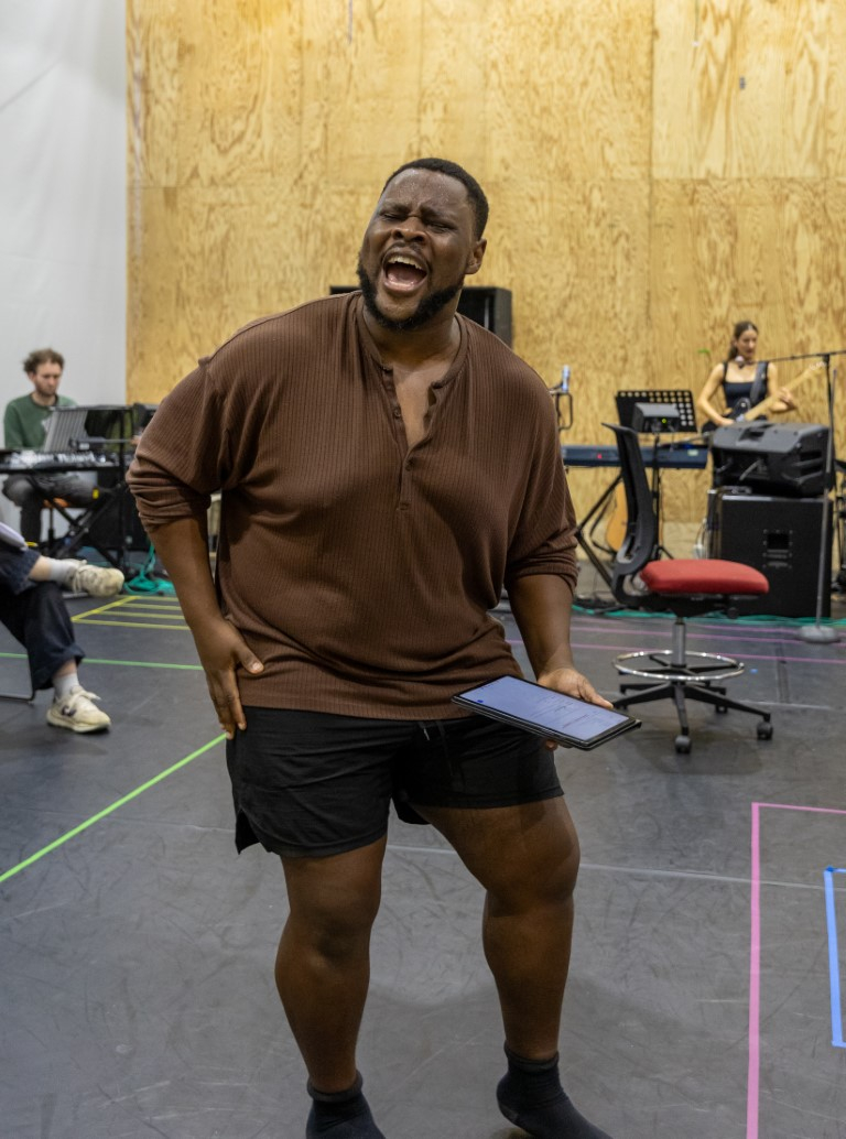 Tomi Ogbaro in rehearsals.