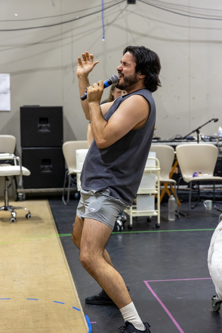 Ben Boskovic in rehearsals.