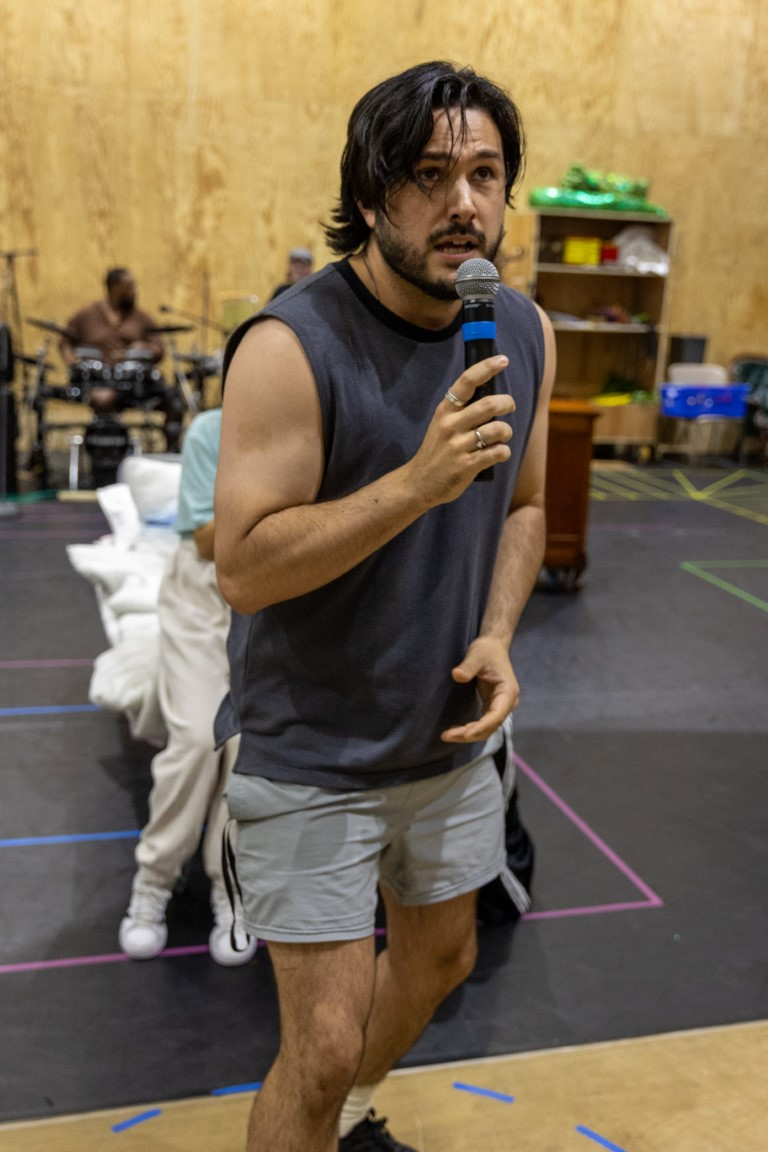 Ben Boskovic in rehearsals.